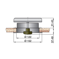 VETUS paddestoelventilator ATHOS1, RVS, incl. afwerkring