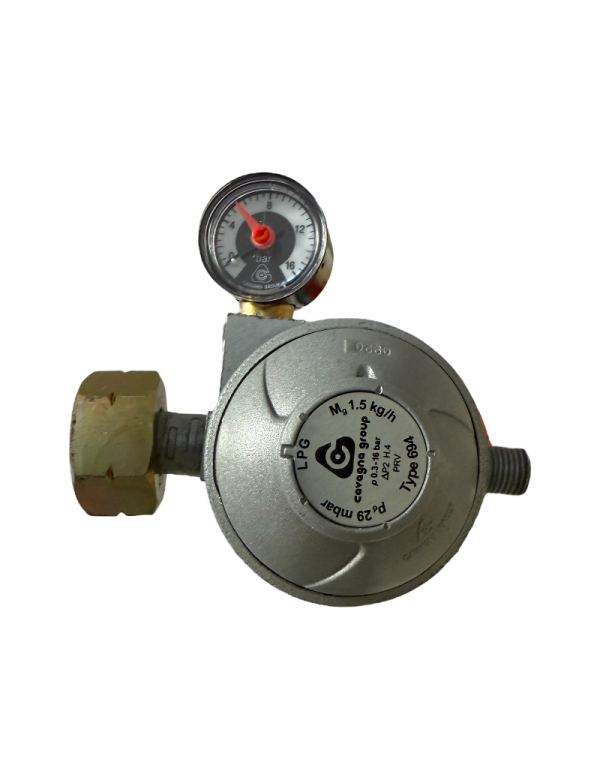 Gas Drukregelaar met Afblaasventiel + Mano